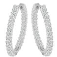 4.20 Ct. TW Round Diamond Inside-Outside Hoop Earrings
