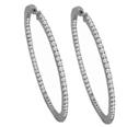 8.00 Ct. TW Large Round Diamond Inside-Outside Hoop Earrings