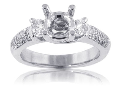 0.75 Ct. TW Round Diamond Engagement Semi Mount
