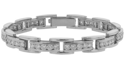 5.00 Ct. TW Round Diamond Tennis Bracelet in 14 kt. Channel Setting