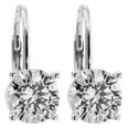 1.80 Ct. TW Round Diamond Drop Stud Earrings in 14 kt. French Back Mounts