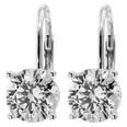 2.00 Ct. TW Round Diamond Drop Stud Earrings in 14 kt. French Back Mounts