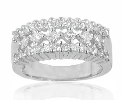 2.20 Ct. TW Round and Princess Cut Diamond Anniversary Band