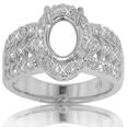 0.75 ct. TW Round Diamond Halo Engagement Semi Mount