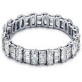 5.50 Ct. TW Round & Baguette Diamond Tennis Bracelet in 14 kt. Mounting