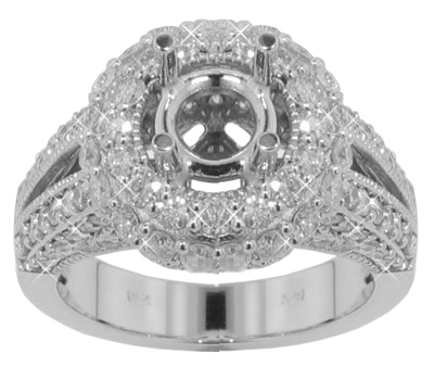 2.50 CT ROUND CUT DIAMOND ENGAGEMENT SEMI MOUNT