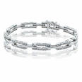 3.50 ct TTW Women's Round Cut Diamond Tennis Bracelet
