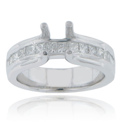 1.50 ct TW Ladies Round Cut Diamond Semi Mount