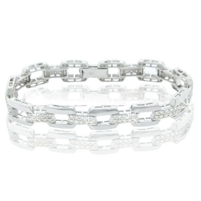 3.50 ct ttw ladys round cut diamond tennis bracelet