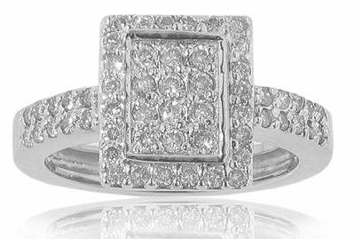 1.00 ct TW round cut diamond anniversary ring