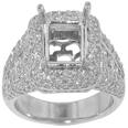 3.00 ct TW Ladies Round Cut Diamond Semi Mount