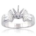 1.00 ct tw Marquise and Bagutte Cut Diamond Semi Mount