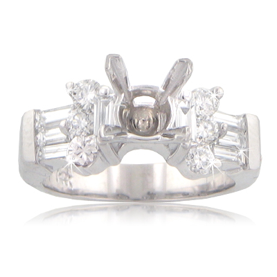 1.50 ct tw Diamond Semi Mount Engagement Ring