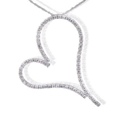 1.50 CT JOURNEY HEART LOVE SHAPE DIAMOND PENDANT WITH 16