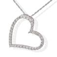 1.00CT JOURNEYS HEART LOVE SHAPE DIAMONDS PENDANT WITH 16