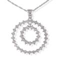 1.00CT ROUND CUT DIAMONDS JOURNEYS PENDANTS NECKLACE WITH 16
