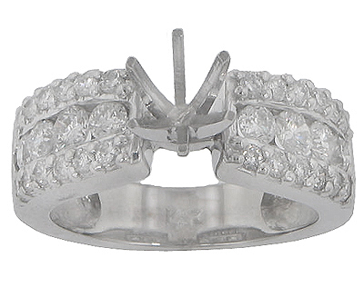 1.00 Ct. TW Round Diamond Engagement Semi Mount