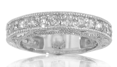 2.00 Ct. TW Ladies Antique Style Round Diamond Wedding Band