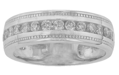 1.25Ct. TW Ladies Round Diamond Channel Set Wedding Band