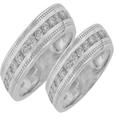 2.75 ct TTW His & Hers Round Diamond Eternity Wedding Bands