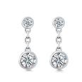 1.00 Ct. TW Lady's Round Cut Shape Diamond Drop Earrings in 14 kt Earrings