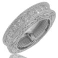2.25 Ct. TW Ladies Princess Diamond Antique Style Wedding Band