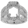 1.50 Ct. TW Round Diamond Accented Engagement Semi Mount