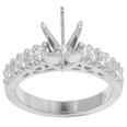 0.50 TW Round Diamond Accented Engagement Semi Mount