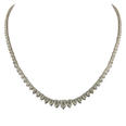 12.00 Ct. TW Graduated Round Cut Diamond Tennis Necklace