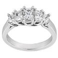 1.00 ct. TW Five Stone Princess Diamond Wedding Band