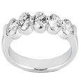 0.75 ct. TW Five Stone Round Diamond Wedding Band