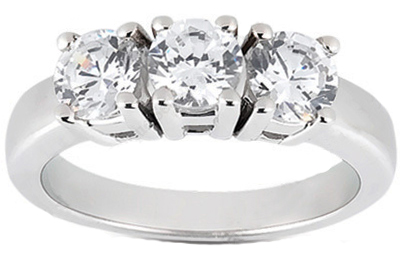 1.50 ct. TW Round Diamond Three Stone Anniversary Ring