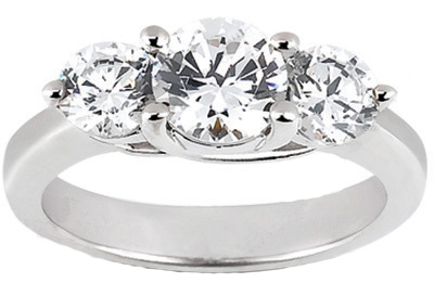 1.75 ct. TW Round Diamond Three Stone Ring