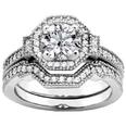 1.85 ct. TW Round Diamond Engagement Ring with Form Fit Matching Band