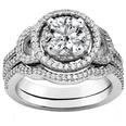 2.49 ct. TW Round Diamond Engagement Ring With Matching Form Fit Band