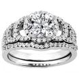 2.23 ct. TW Round Diamond Engagement Ring with Matching Wedding Band