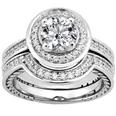 2.56 ct. TW Round Diamond Engagement Ring Set with Matching Band