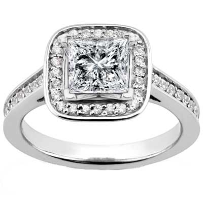 2.26 ct. TW Princess Diamond Engagement Ring