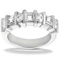 1.00 ct. TW Round and Baguette Cut Diamond Wedding Band