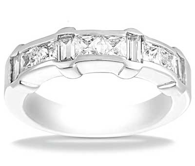 1.50 ct. TW Princess and Baguette Cut Diamond Wedding Band