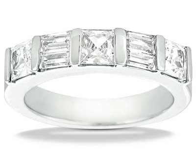 2.00 ct. TW Princess and Baguette Cut Diamond Wedding Band