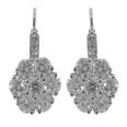 2.00 Ct. TW Round Diamond Drop Cluster Earrings French Back Mounts