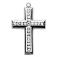2.00 ct. TW Channel Set Round Diamond Cross Pendant