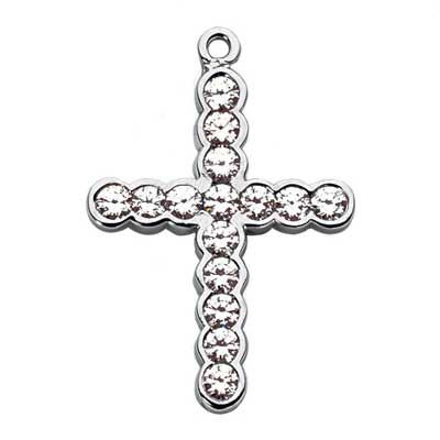 2.00 ct. TW Bezel Set Round Diamond Cross Pendant