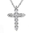 1.10 ct. TW Prong Set Round Diamond Cross Pendant