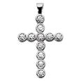 1.10 ct. TW Bezel Set Round Diamond Cross Pendant