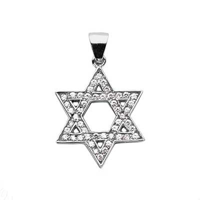 0.40 ct. TW Round Diamond Star of David Pendant