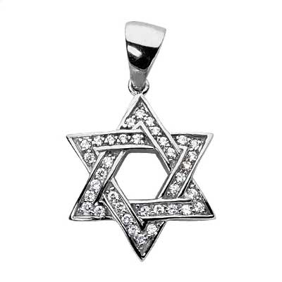 0.55 ct. TW Round Diamond Star of David Pendant