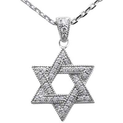 0.50 ct. TW Antique Style Round Diamond Star of David Pendant