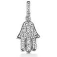 0.20 ct. TW Pave Set Round Diamond Hand of God Pendant